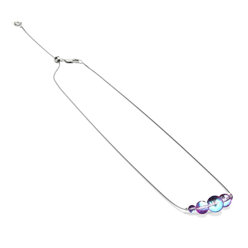 Ultraviolet | .925 Sterling Silver | Galaxy Glass Infinity Clasp Necklace