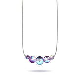 Ultraviolet | Argent sterling .925 | Collier fermoir infini en verre Galaxy