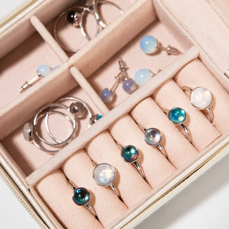 Blue Nebula | .925 Sterling Silver | Galaxy Glass Ring