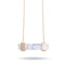 Howlite | Or rose | Collier barre de pierres précieuses