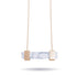 Howlite | Or rose | Collier barre de pierres précieuses