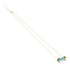 turquoise | Or | Collier barre de pierres précieuses
