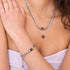 Améthyste x Argent | Bracelet chaîne de pierres précieuses