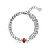 Jaspe Rouge x Argent | Bracelet chaîne de pierres précieuses