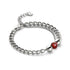 Jaspe Rouge x Argent | Bracelet chaîne de pierres précieuses
