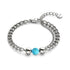 Turquoise x Silver | Gemstone Chain Bracelet