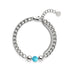 Turquoise x Silver | Gemstone Chain Bracelet