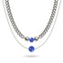 Lapis x Argent | Collier chaîne de pierres précieuses