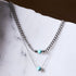 Turquoise x Silver | Gemstone Chain Necklace
