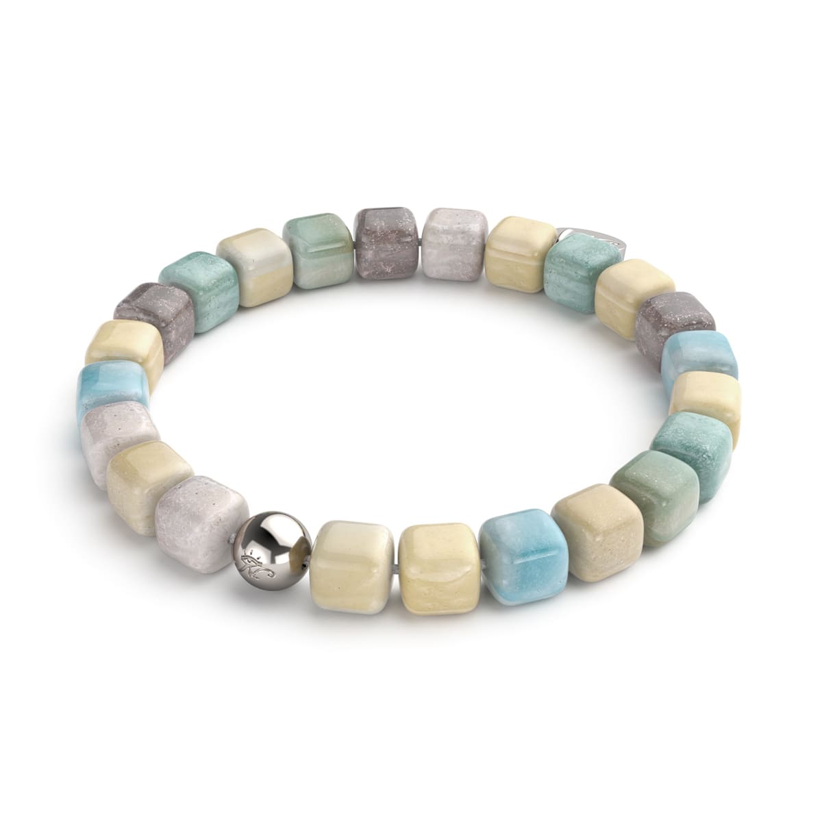 Amazonie | Argent | Bracelet Galet Pierres Précieuses