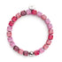 Agate Fuchsia | Argent | Bracelet Galet Pierres Précieuses