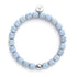 Quartz bleu clair | Argent | Bracelet Galet Pierres Précieuses