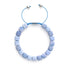 Light Blue Quartz | Silver | Gemstone Pebble Macrame Bracelet