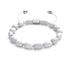 Pierre de lune | Argent | Bracelet macramé caillou pierre gemme