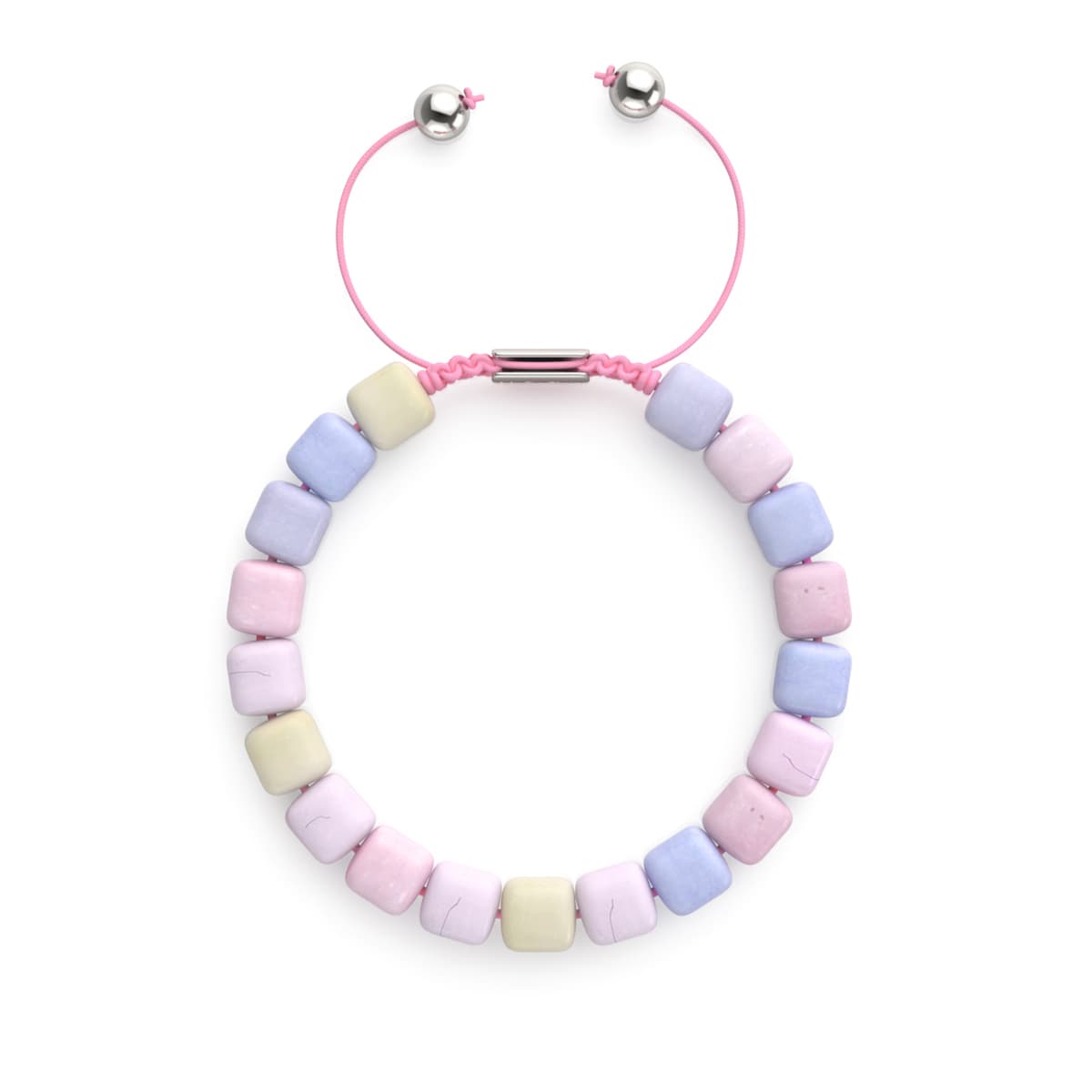 Morgan Quartz | Silver | Gemstone Pebble Macrame Bracelet