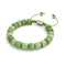 Quartz Olive | Argent | Bracelet macramé caillou pierre gemme