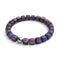 Agate violette | Argent | Bracelet Galet Pierres Précieuses