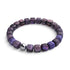 Agate violette | Argent | Bracelet Galet Pierres Précieuses