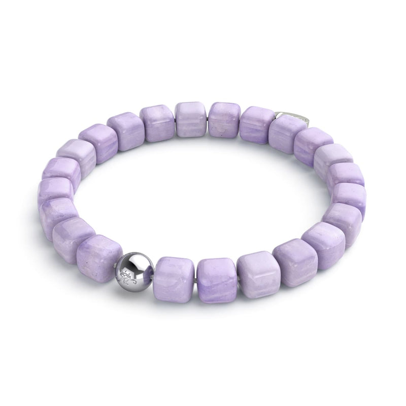 Purple Quartz | Silver | Gemstone Pebble Bracelet