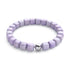 Quartz violet | Argent | Bracelet Galet Pierres Précieuses