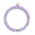 Quartz violet | Argent | Bracelet Galet Pierres Précieuses