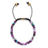 Pierre de mer violette | Or | Bracelet macramé caillou pierre gemme