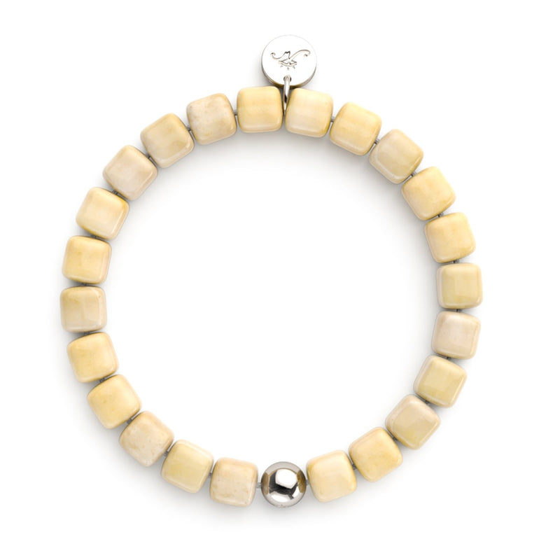Yellow Quartz | Silver | Gemstone Pebble Bracelet
