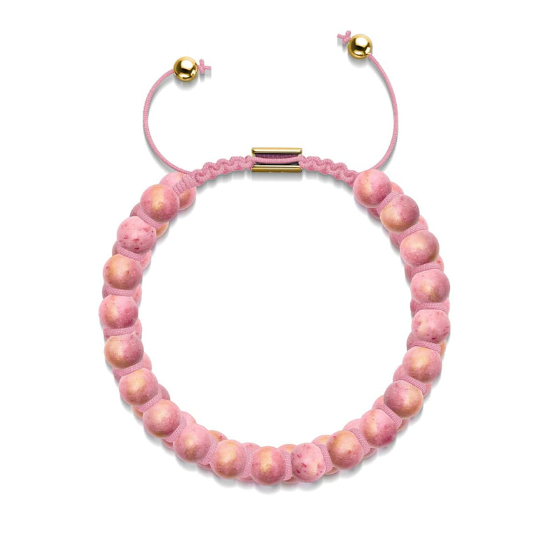 Sorbet à la fraise | Or 18 carats x Jade | Bracelet Vitalité