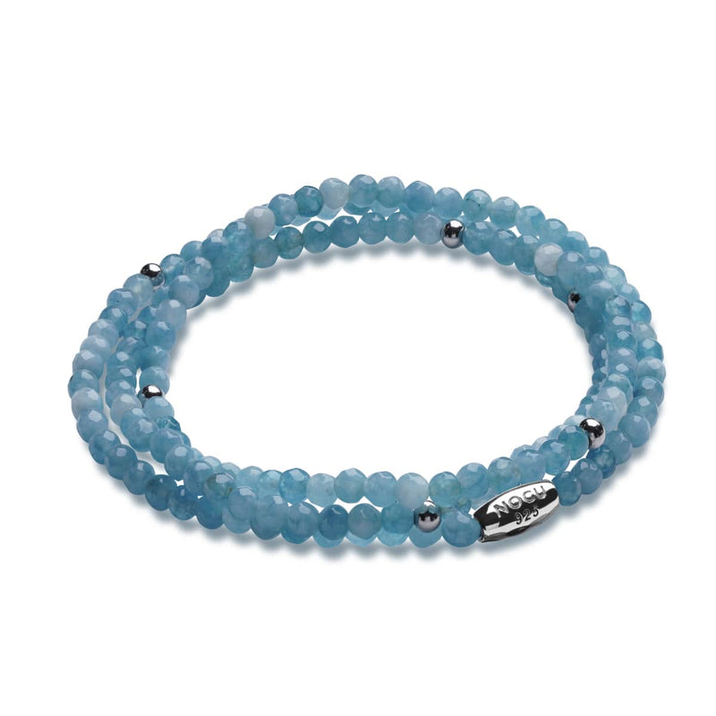 Aqua Jade | Argent sterling .925 | Enveloppement de pierres précieuses