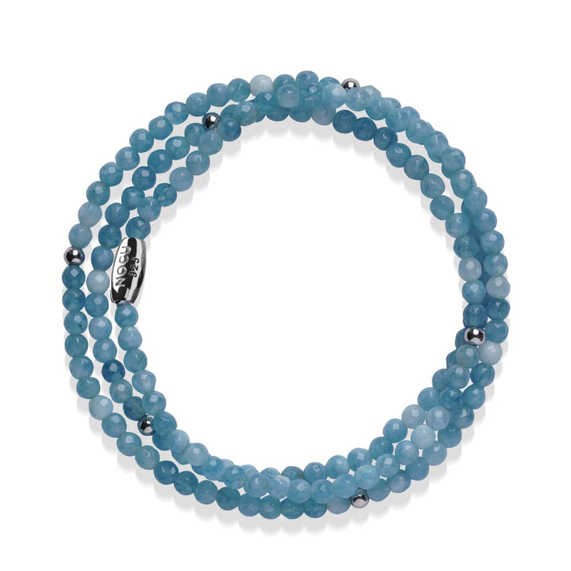 Aqua Jade | Argent sterling .925 | Enveloppement de pierres précieuses