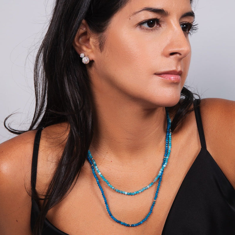 Aqua Jade | Argent sterling .925 | Enveloppement de pierres précieuses
