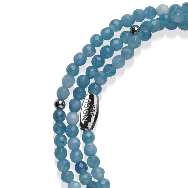 Aqua Jade | Argent sterling .925 | Enveloppement de pierres précieuses