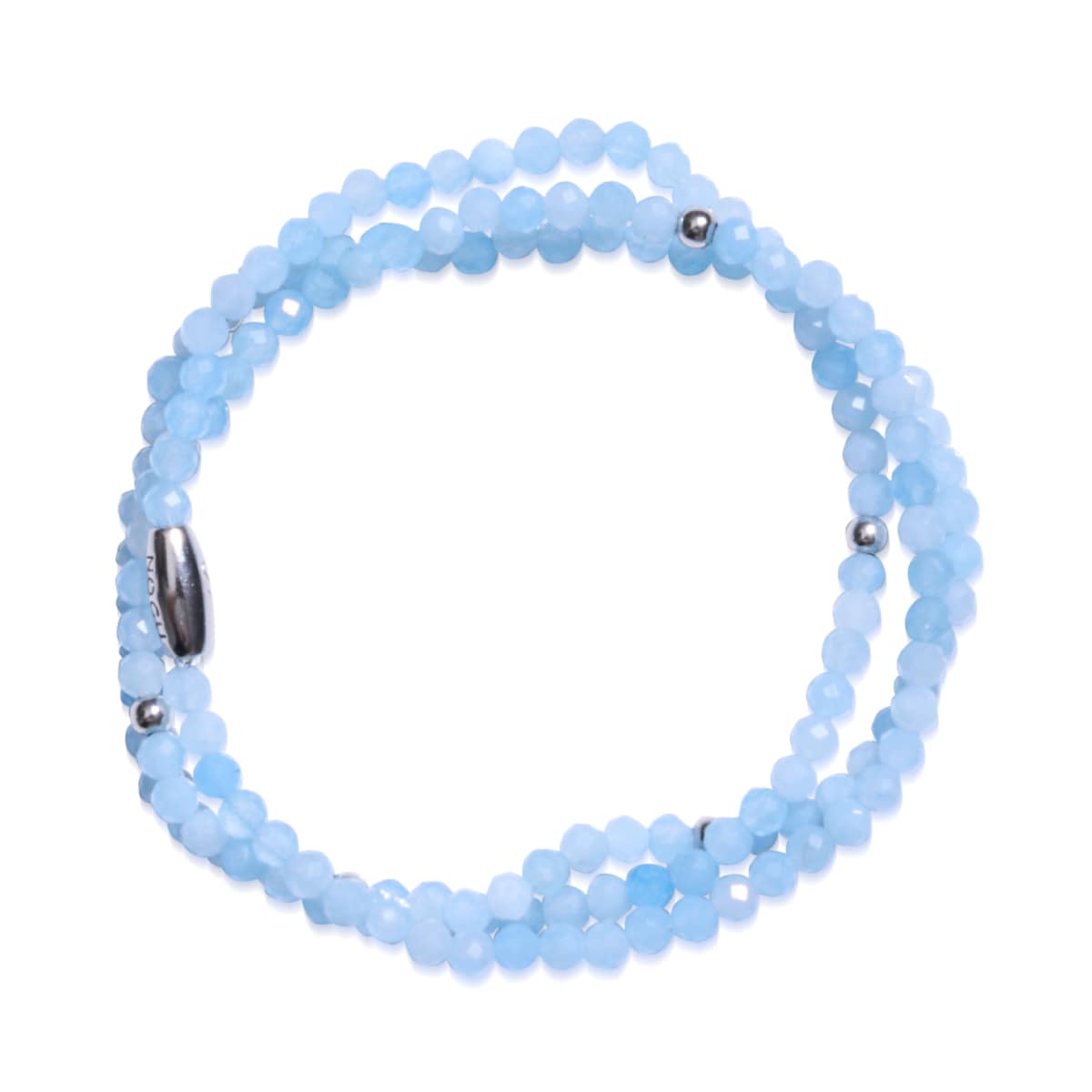 Aigue-marine | Argent sterling .925 | Enveloppement de pierres précieuses
