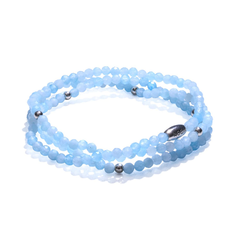 Aigue-marine | Argent sterling .925 | Enveloppement de pierres précieuses