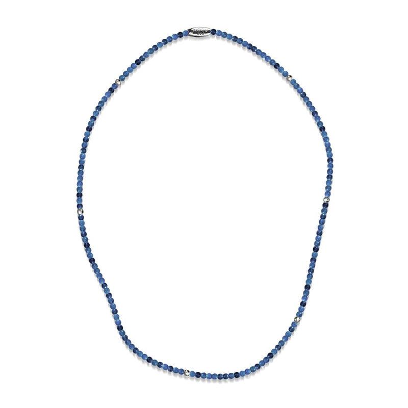 Agate bleue | Argent sterling .925 | Enveloppement de pierres précieuses