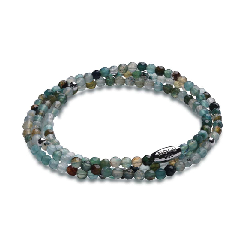Jade bleu | Argent sterling .925 | Enveloppement de pierres précieuses