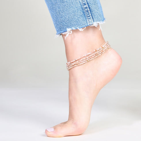 Jade Crème | Or Vermeil .925 | Enveloppement de pierres précieuses