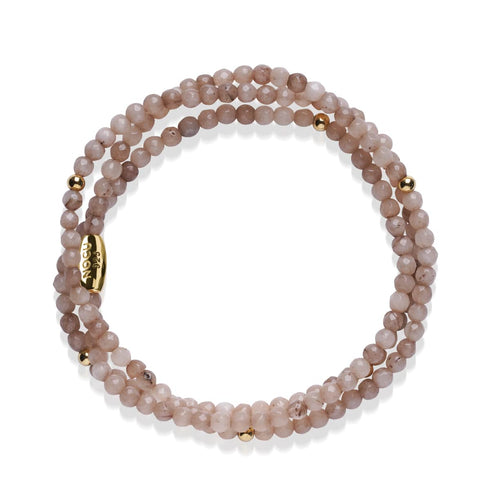 Jade Crème | Or Vermeil .925 | Enveloppement de pierres précieuses