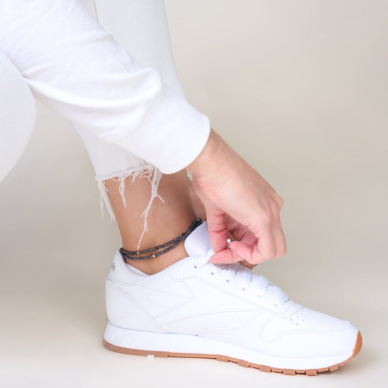 Jade gris | Argent sterling .925 | Enveloppement de pierres précieuses