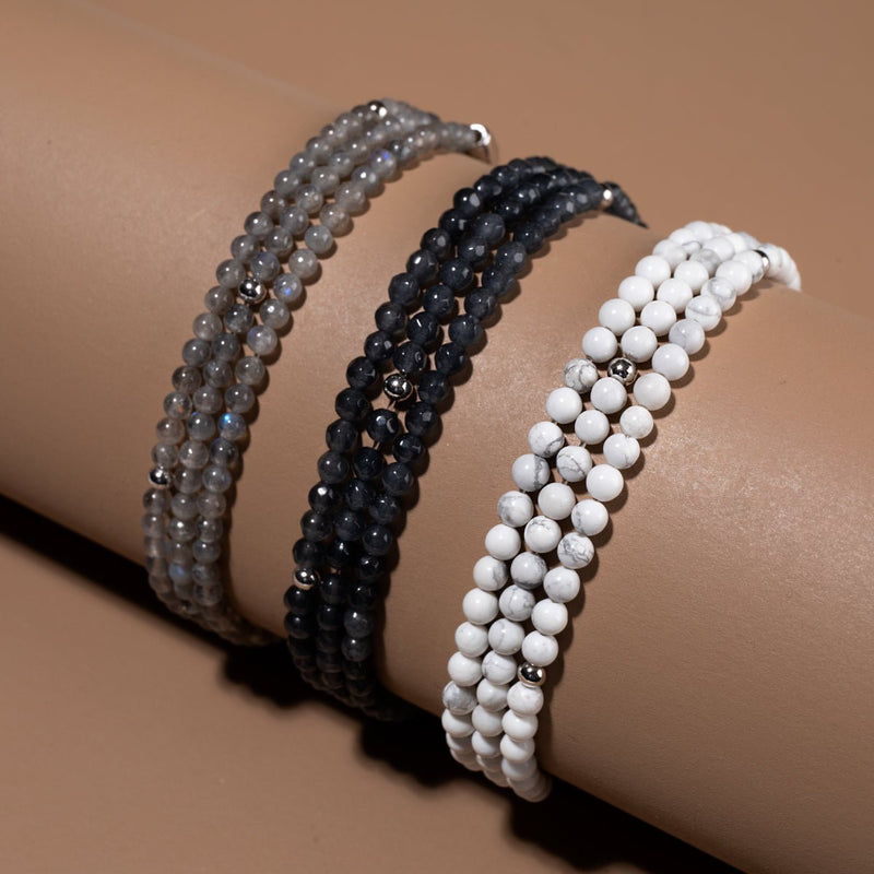 Jade gris | Argent sterling .925 | Enveloppement de pierres précieuses