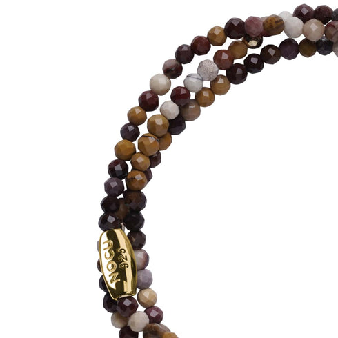 Agate Ligne Grise | Or Vermeil .925 | Enveloppement de pierres précieuses