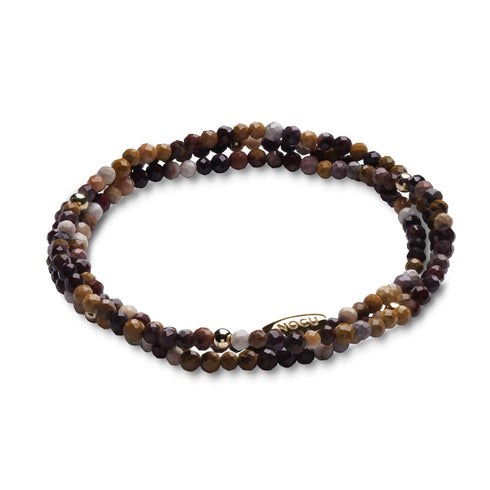 Agate Ligne Grise | Or Vermeil .925 | Enveloppement de pierres précieuses