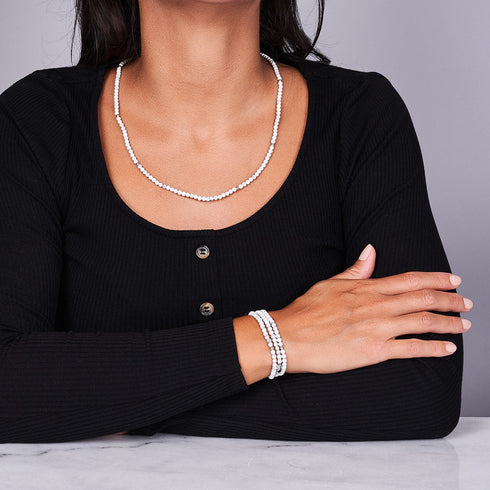 Howlite | Argent sterling .925 | Enveloppement de pierres précieuses