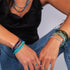 Turquoise mixte | Argent sterling .925 | Enveloppement de pierres précieuses