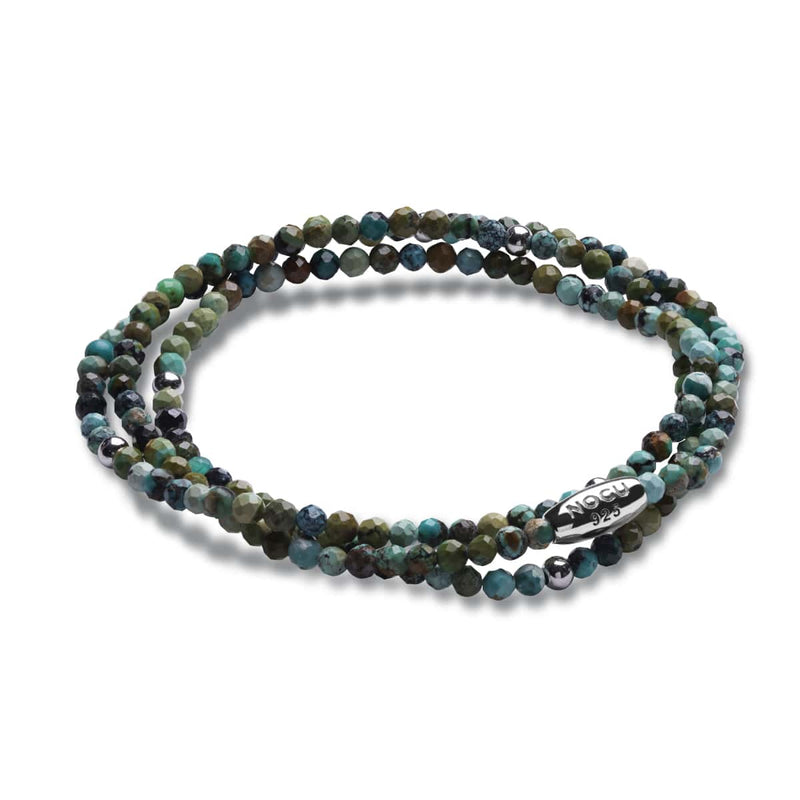 Turquoise mixte | Argent sterling .925 | Enveloppement de pierres précieuses