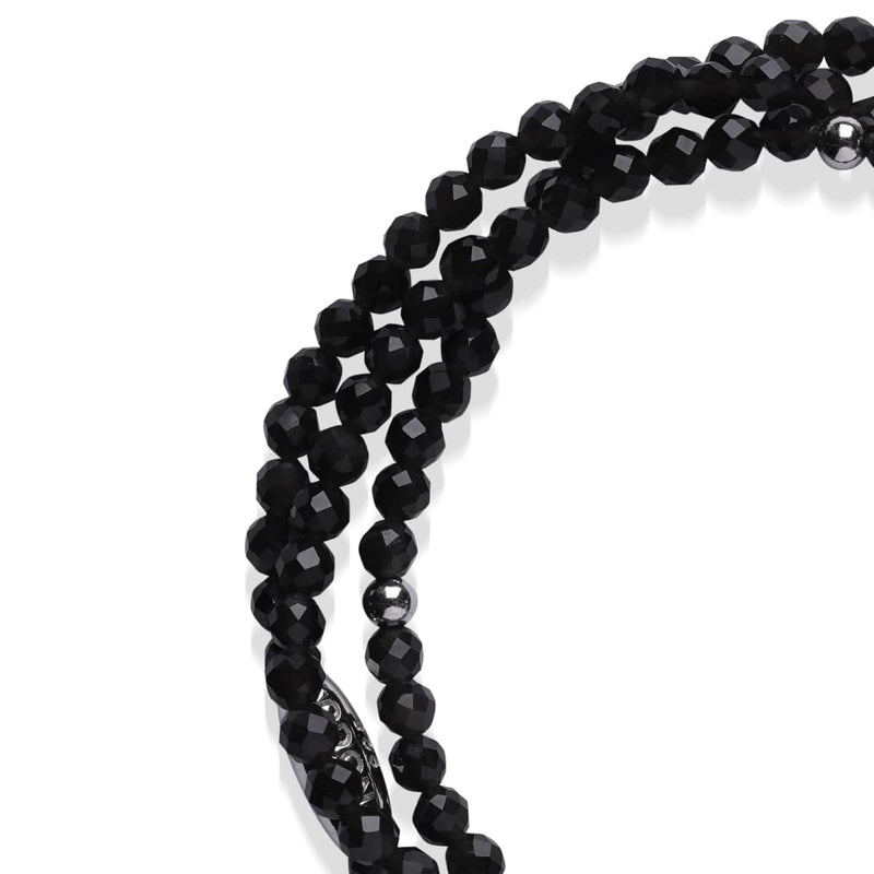 Obsidienne | Argent sterling .925 | Enveloppement de pierres précieuses