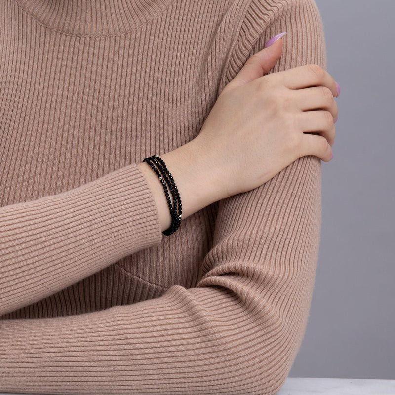 Obsidienne | Argent sterling .925 | Enveloppement de pierres précieuses