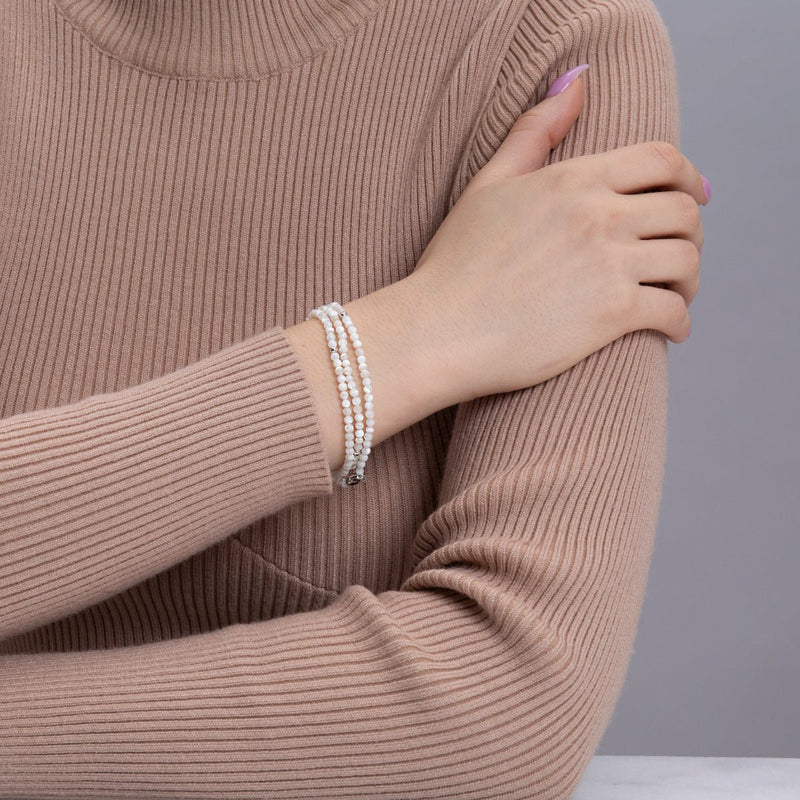 Jaspe nacré | Argent sterling .925 | Enveloppement de pierres précieuses