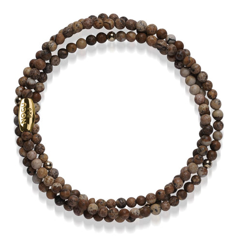 Image Jaspe | Or Vermeil .925 | Enveloppement de pierres précieuses