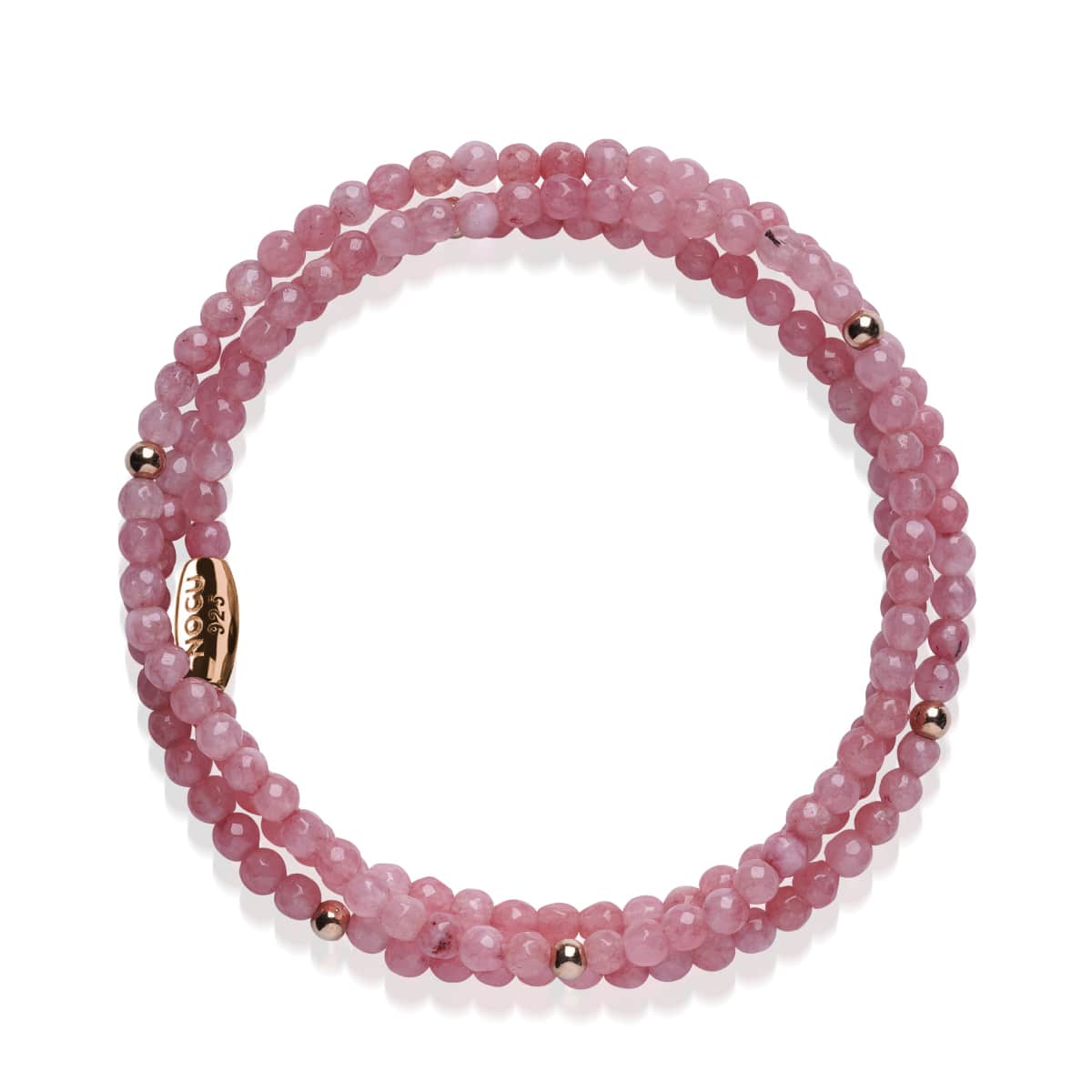 Opale Rose | .925 Sterling Or Rose Vermeil | Enveloppement de pierres précieuses